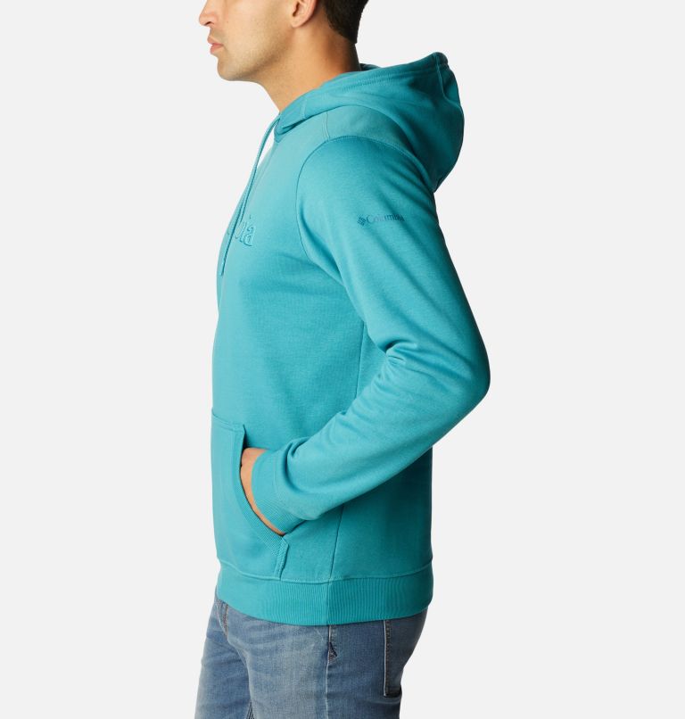 Thumbnail: Men’s CSC Basic Logo II Hoodie, Color: Shasta, Branded Shadow Graphic, image 3