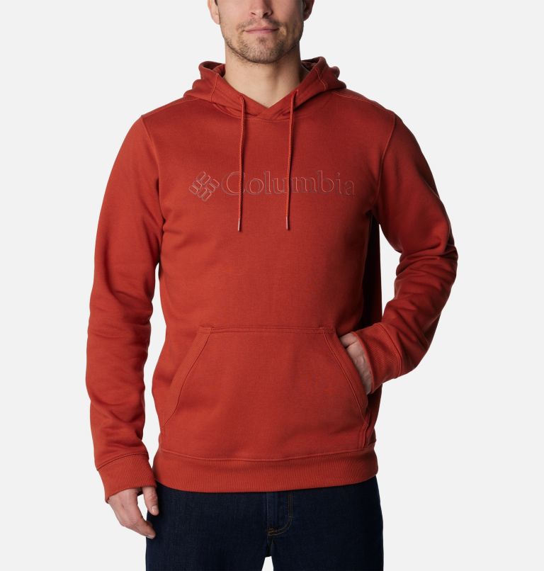 Thumbnail: Men’s CSC Basic Logo II Hoodie, Color: Warp Red, Branded Shadow Graphic, image 1