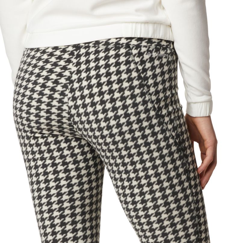 Women's Glacial Fleece Printed Leggings, Color: Chalk Houndstooth, image 5