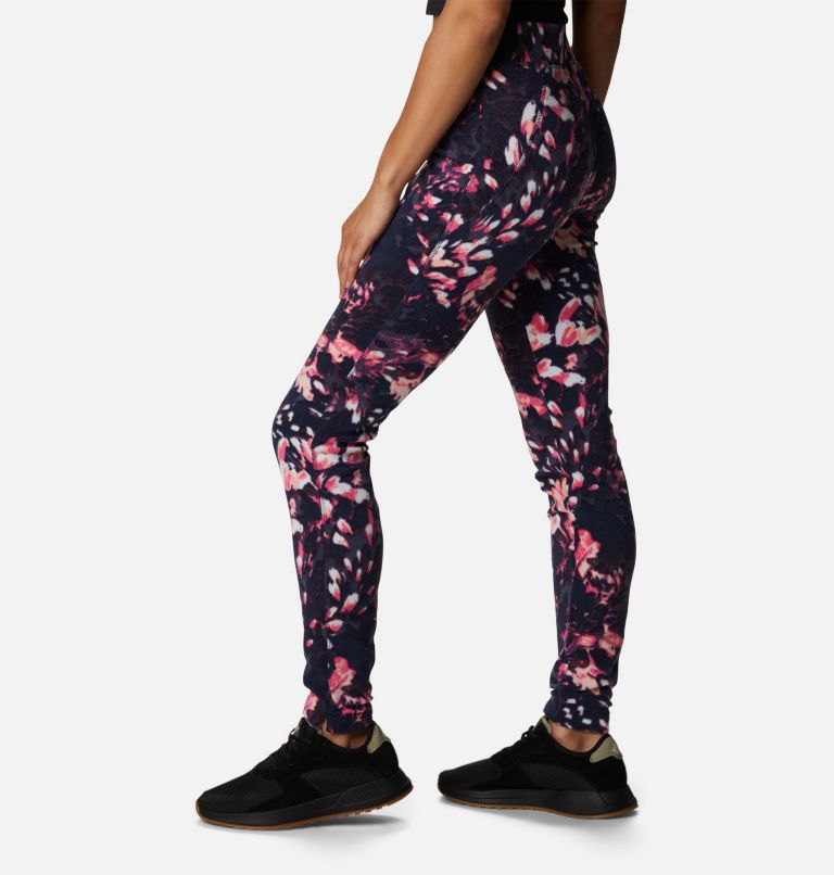 Legging imprimé en laine polaire Glacial pour femme, Color: Dark Nocturnal Florescence, image 3
