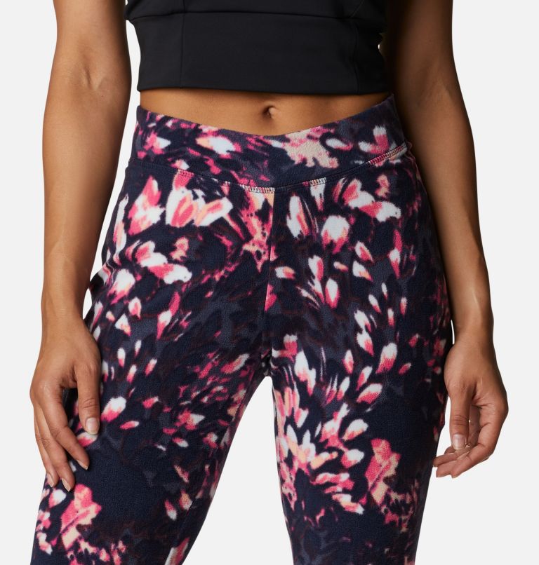 Legging imprimé en laine polaire Glacial pour femme, Color: Dark Nocturnal Florescence, image 4