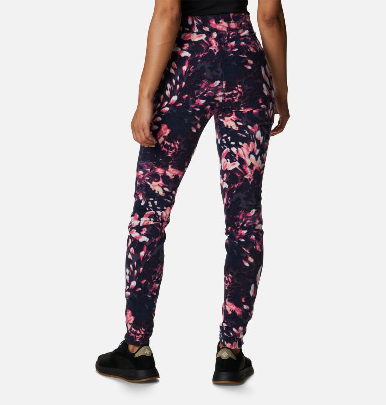 Legging imprimé en laine polaire Glacial pour femme, Color: Dark Nocturnal Florescence, image 2