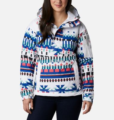 Women's Challenger&trade; Pullover Jacket Challenger&trade; Pullover | 101 | L, White Multi Icons Print, front