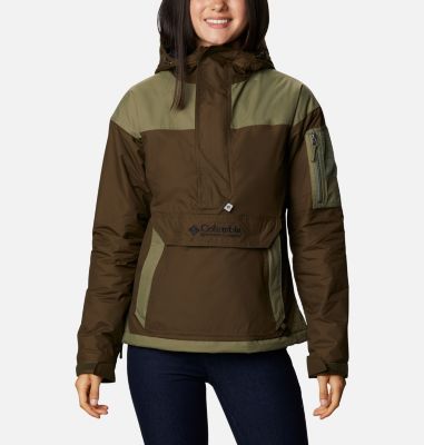 Women's Challenger&trade; Pullover Jacket Challenger&trade; Pullover | 101 | L, Olive Green, Stone Green, Black, front