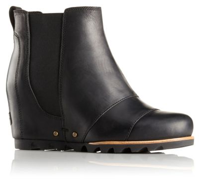 black sorel wedge boots