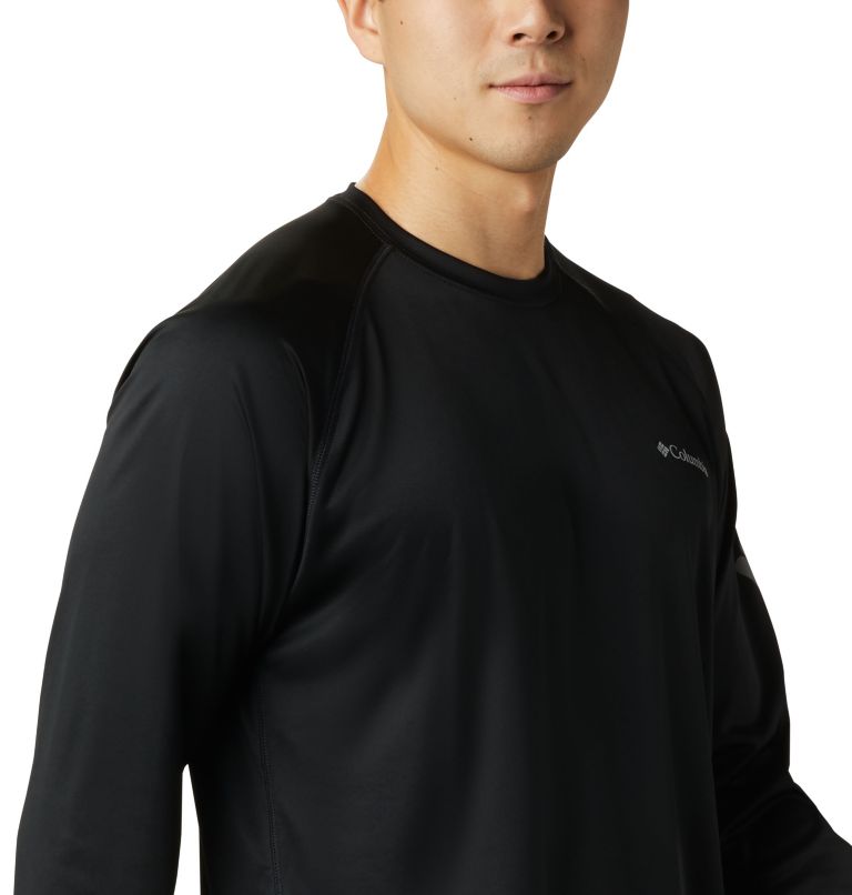 Men's Fork Stream Long Sleeve Shirt, Color: Black, City Grey Logo