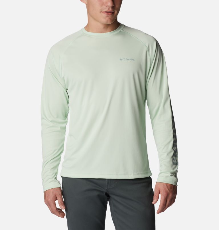 Men's Fork Stream Long Sleeve Shirt, Color: Ice Green, image 1