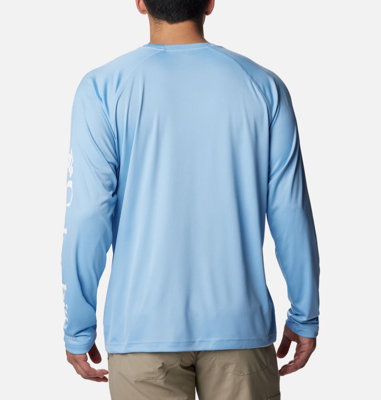 Columbia Shirt Mens Extra Large Brown Saltwater Fishing Graphic Long Sleeve