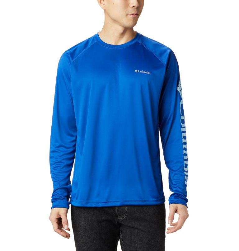 Men's Fork Stream Long Sleeve Shirt, Color: Azul, Sky Blue, image 1