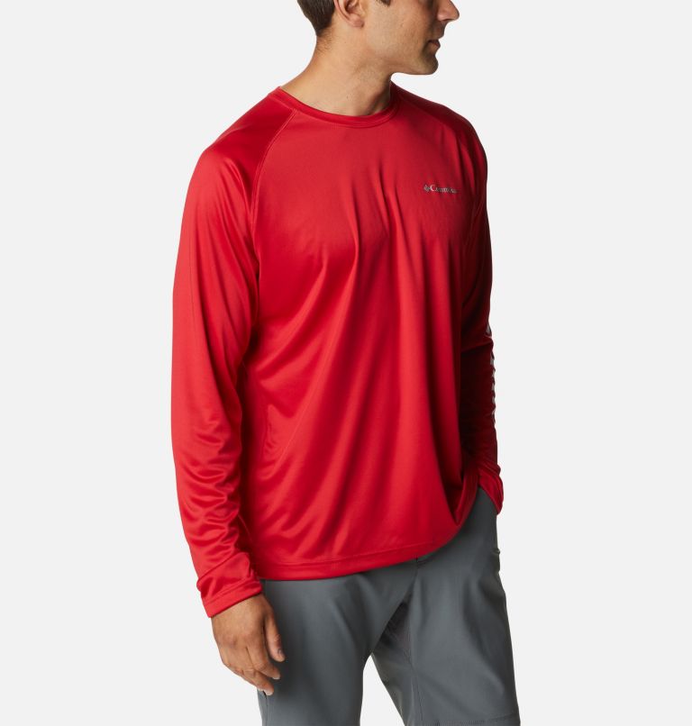 Thumbnail: Men's Fork Stream Long Sleeve Shirt, Color: Mountain Red, image 5