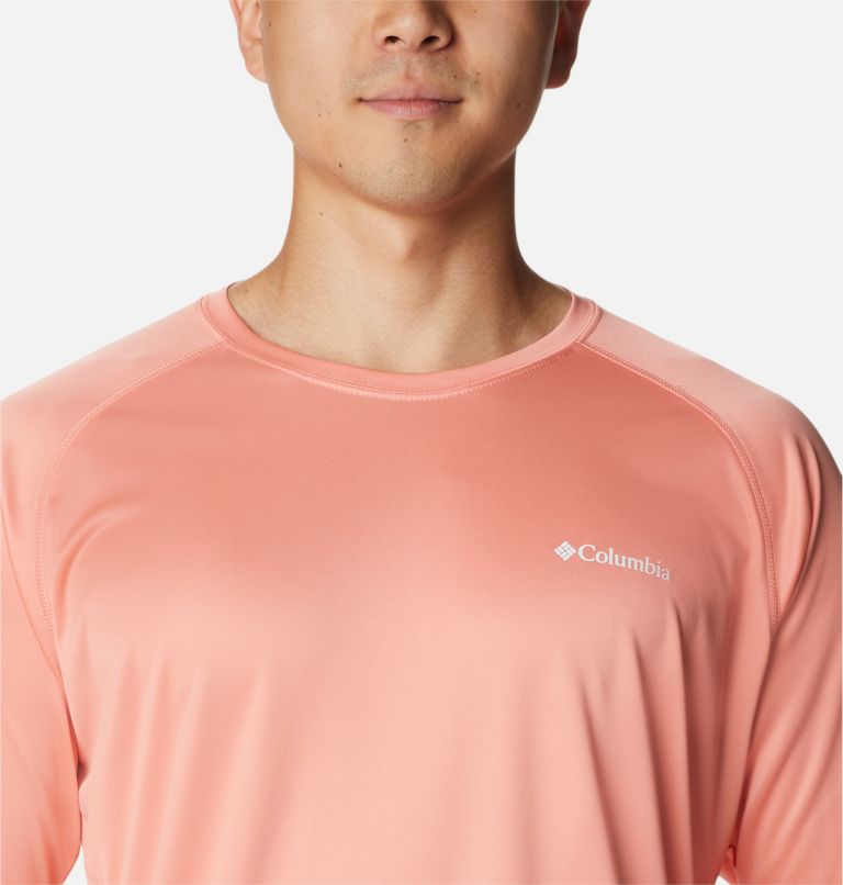 Men's Fork Stream Long Sleeve Shirt, Color: Coral Reef