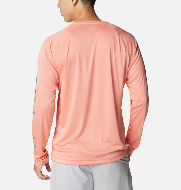 Men's Fork Stream Long Sleeve Shirt, Color: Coral Reef, image 2