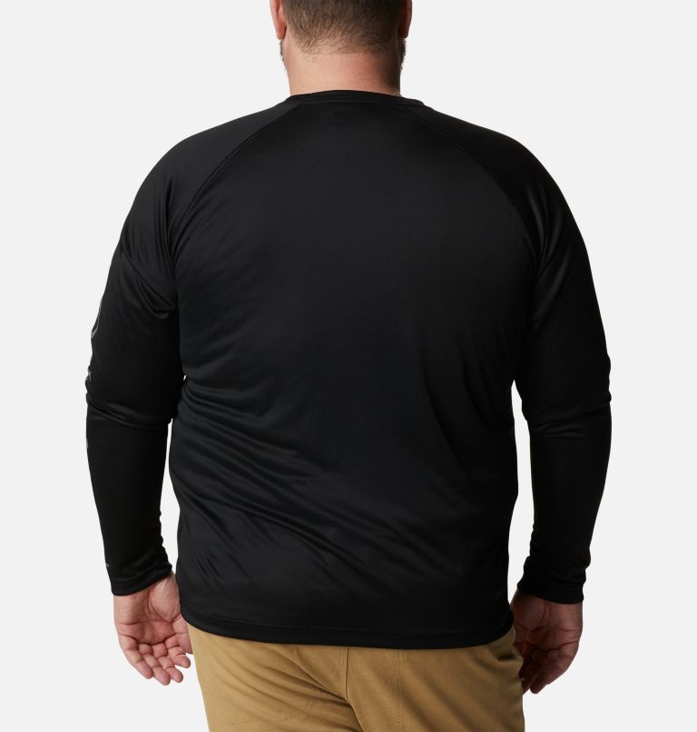 T-shirt à manches longues Fork Stream pour homme – Grandes tailles, Color: Black, City Grey Logo