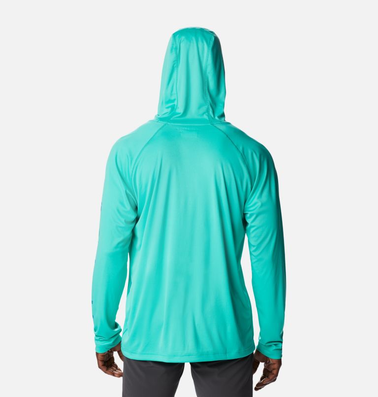 Thumbnail: Men's Fork Stream Hoodie, Color: Electric Turquoise, Deep Marine, image 2