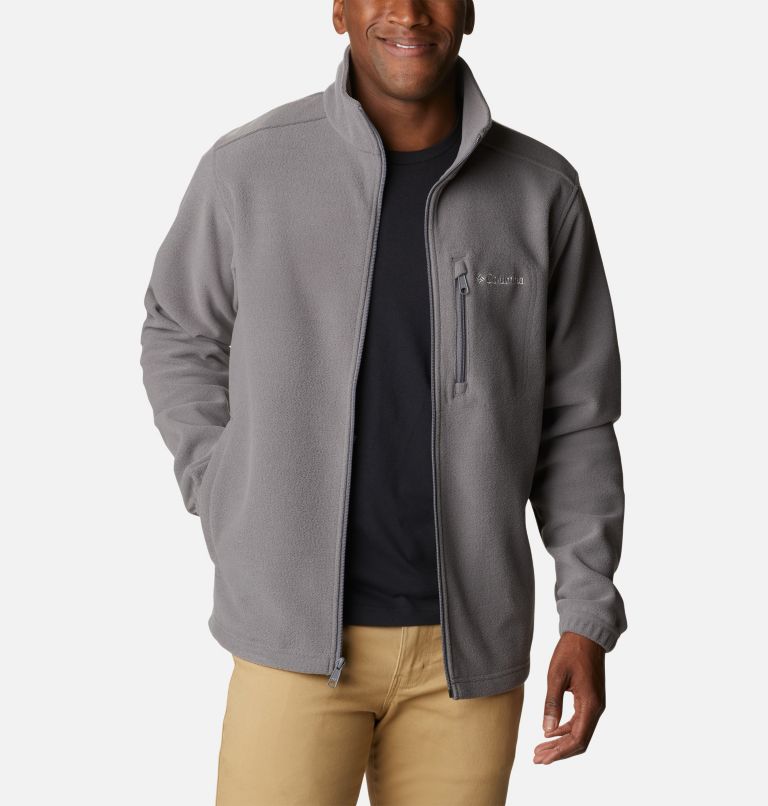 Men's Hot Dots III Full Zip Fleece Jacket, Color: City Grey, image 7