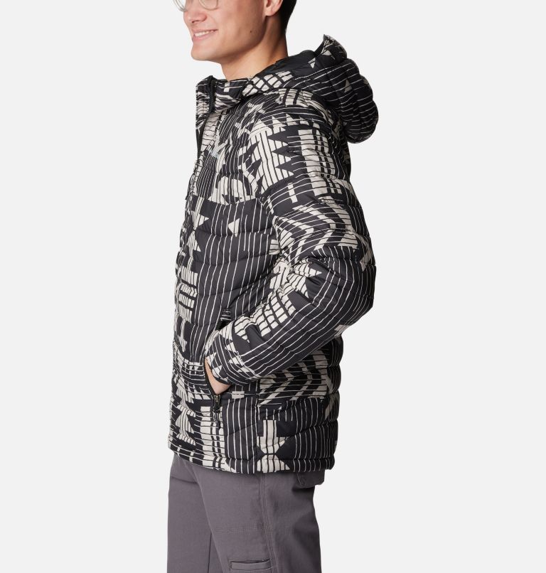 Thumbnail: Men’s Powder Lite Hooded Insulated Jacket, Color: Black Passages Print, image 3