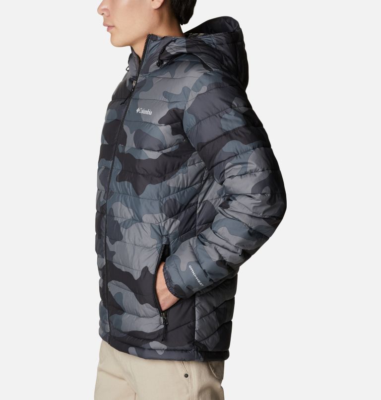 Thumbnail: Men’s Powder Lite Hooded Insulated Jacket, Color: Black Mod Camo Print, image 3