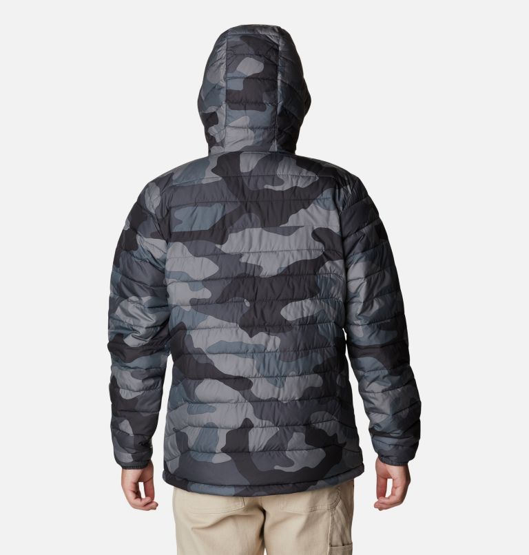 Men’s Powder Lite Hooded Insulated Jacket, Color: Black Mod Camo Print, image 2