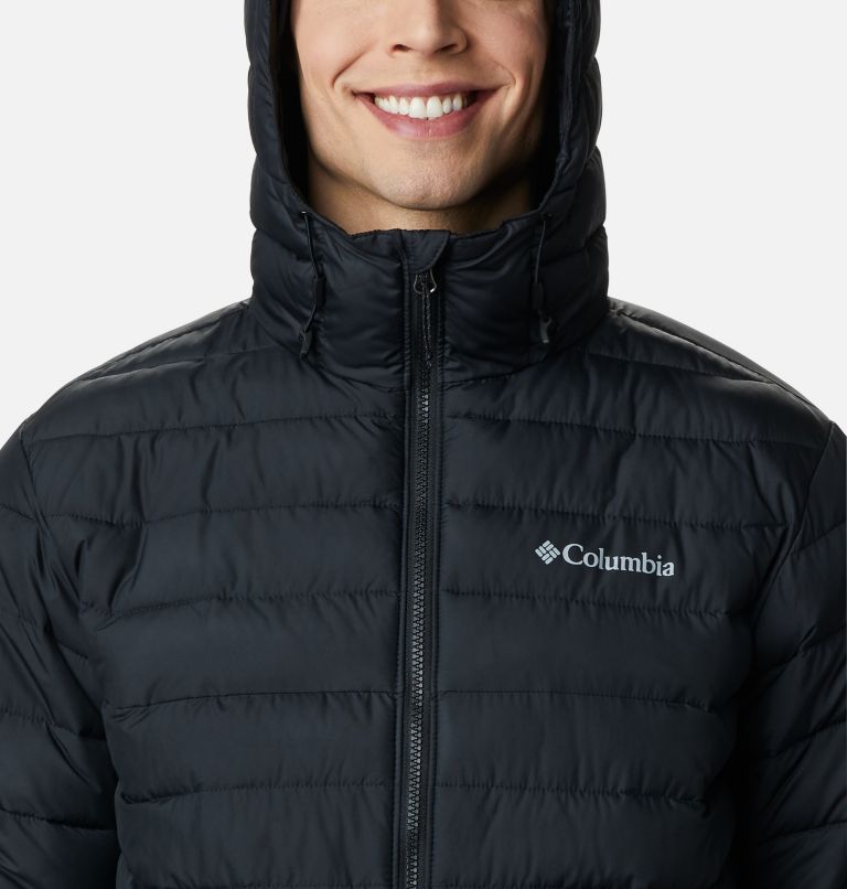 Thumbnail: Men’s Powder Lite Hooded Insulated Jacket, Color: Black, image 4