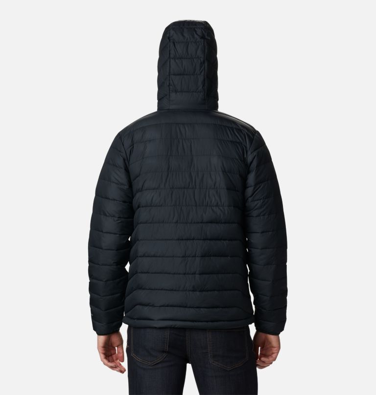 Men’s Powder Lite Hooded Insulated Jacket, Color: Black, image 2