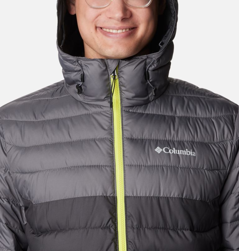 Thumbnail: Men’s Powder Lite Hooded Insulated Jacket, Color: Shark, City Grey, image 4