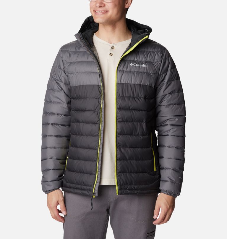 Chaquetas Columbia En Chile - Columbia Powder Lite Hooded Insulated Hombre  Gris Ofertas