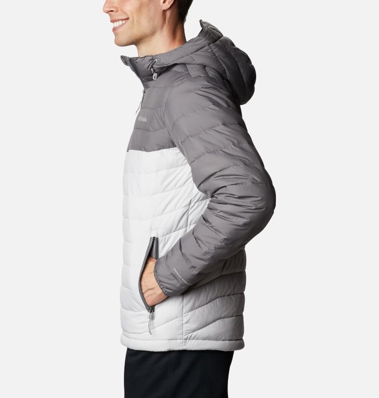 Thumbnail: Men’s Powder Lite Hooded Insulated Jacket, Color: Nimbus Grey, City Grey, image 3
