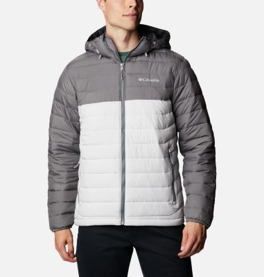 Men&rsquo;s Powder Lite&trade; Hooded Insulated Jacket Powder Lite&trade; Hooded Jacket | 043 | S, Nimbus Grey, City Grey, front