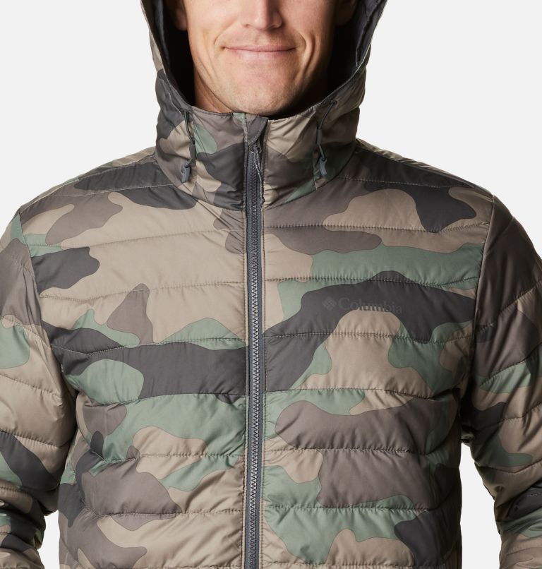 Men’s Powder Lite Hooded Insulated Jacket, Color: Cypress Mod Camo Print, image 4