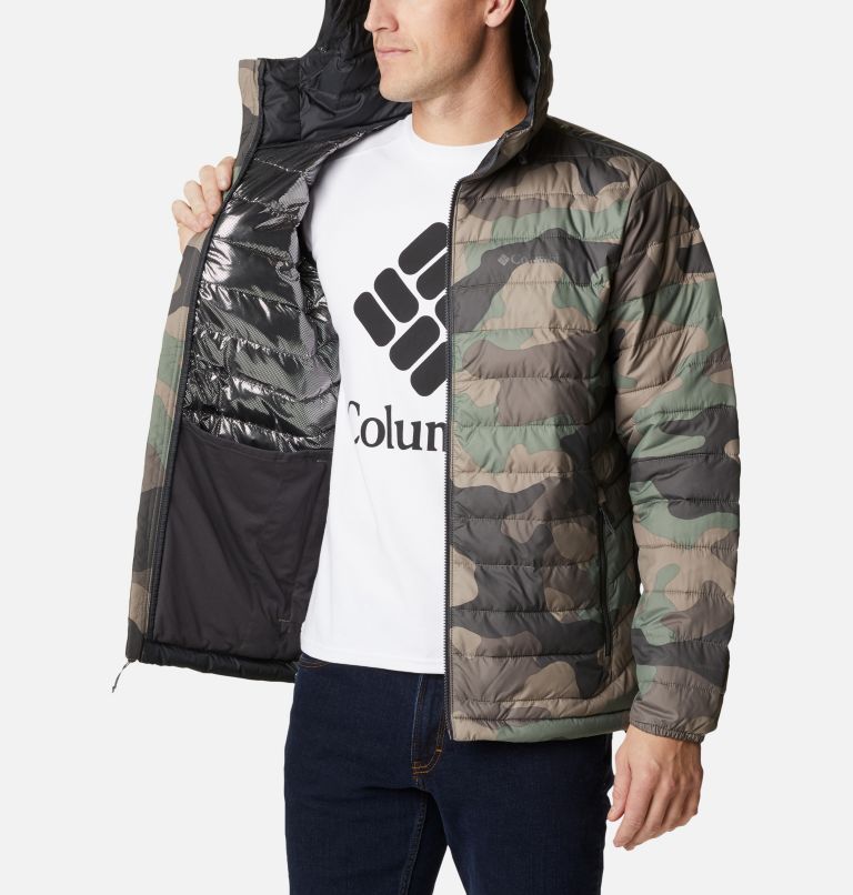 Men’s Powder Lite Hooded Insulated Jacket, Color: Cypress Mod Camo Print
