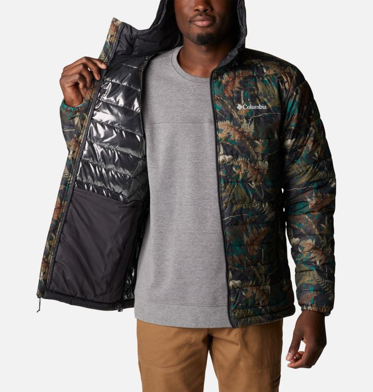 Thumbnail: Powder Lite Hooded Jacket | 371 | M, Color: Spruce North Woods Print, image 5