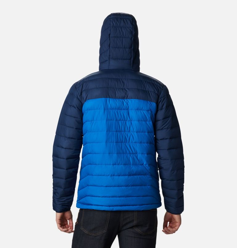 Thumbnail: Men’s Powder Lite Hooded Insulated Jacket - Tall, Color: Bright Indigo, Collegiate Navy, image 2