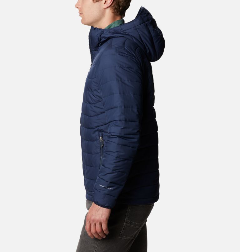 Men’s Powder Lite Hooded Insulated Jacket, Color: Collegiate Navy, image 3