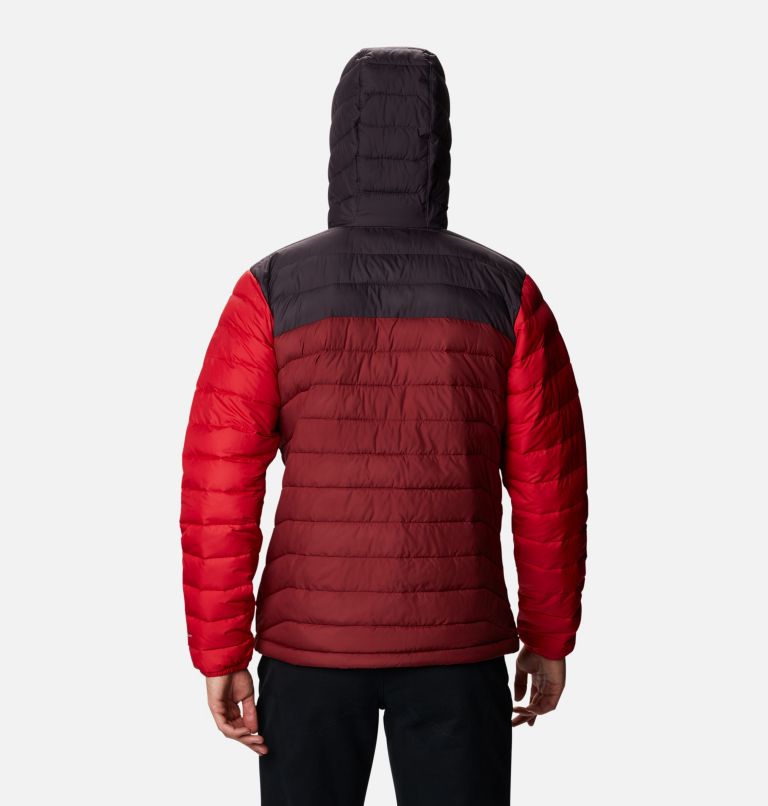 Powder Lite Hooded Jacket | 666 | XL, Color: Red Jasper, Dark Purple, Mountain Red, image 2