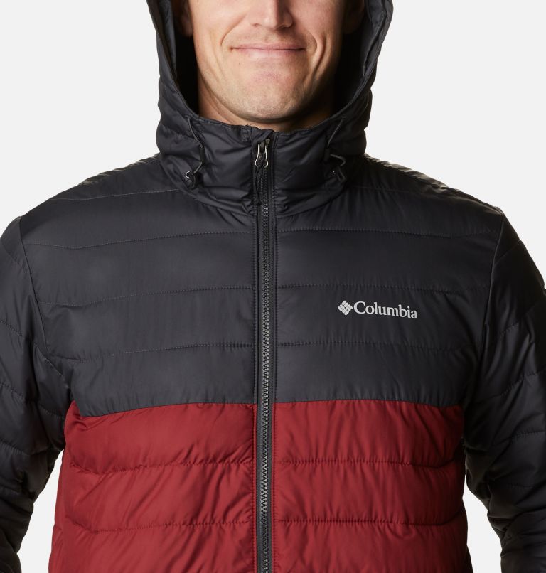 Powder Lite Hooded Jacket | 667 | XL, Color: Red Jasper, Shark, image 4