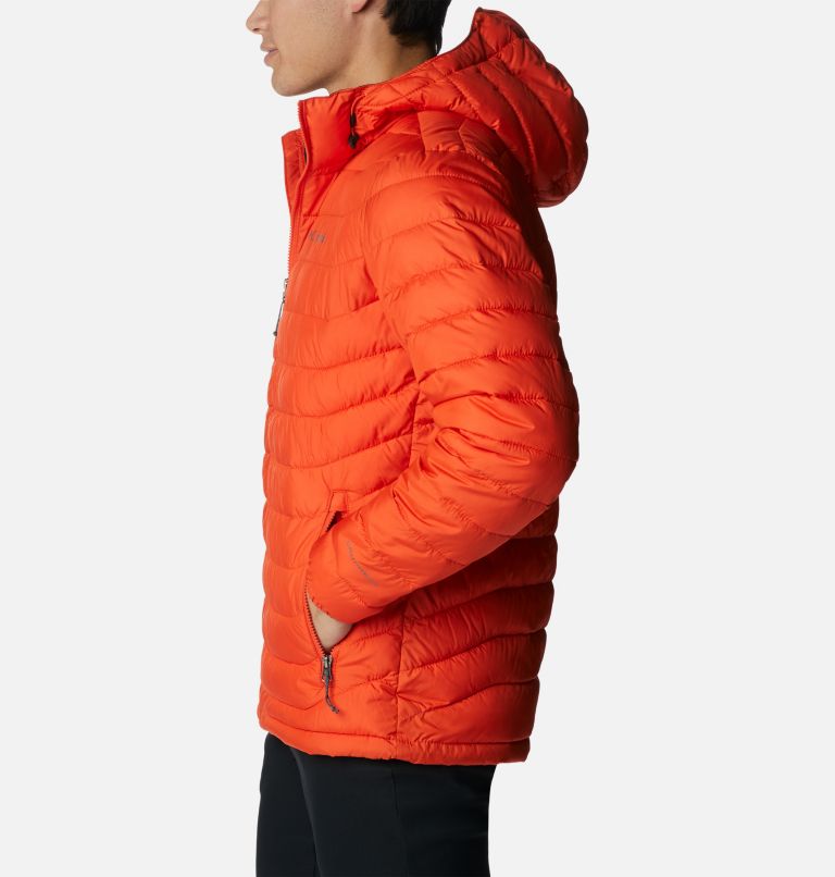 Men’s Powder Lite Hooded Insulated Jacket, Color: Red Quartz
