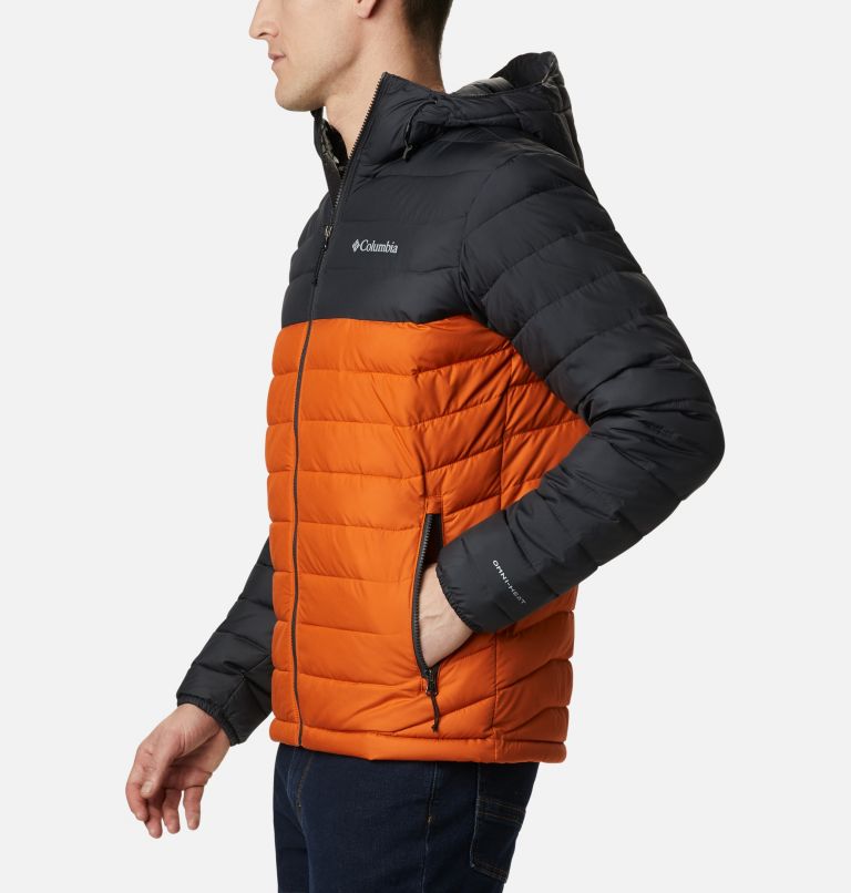 Men’s Powder Lite Hooded Insulated Jacket - 2023 COLLECTION, Color: Harvester, Shark, image 3