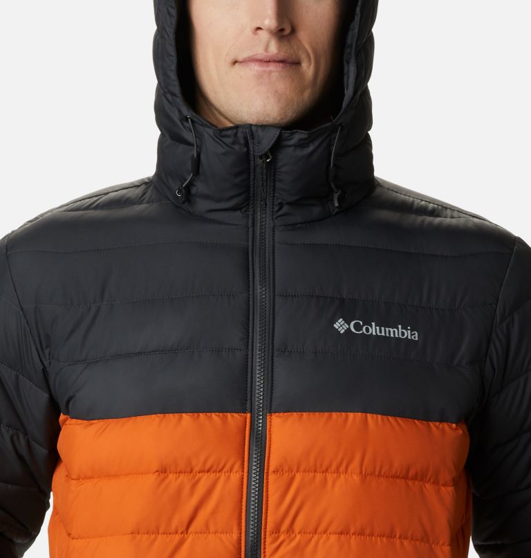 Men’s Powder Lite Hooded Insulated Jacket - 2023 COLLECTION, Color: Harvester, Shark, image 4