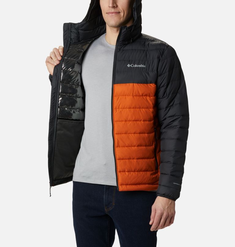 Men’s Powder Lite Hooded Insulated Jacket - 2023 COLLECTION, Color: Harvester, Shark, image 5