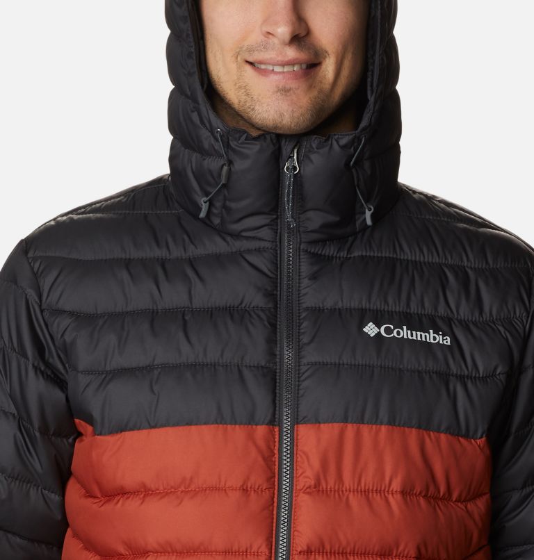 Columbia powder lite hot sale hooded jacket black