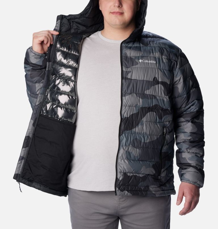 Thumbnail: Men’s Powder Lite Hooded Insulated Jacket - Big, Color: Black Mod Camo Print, image 5