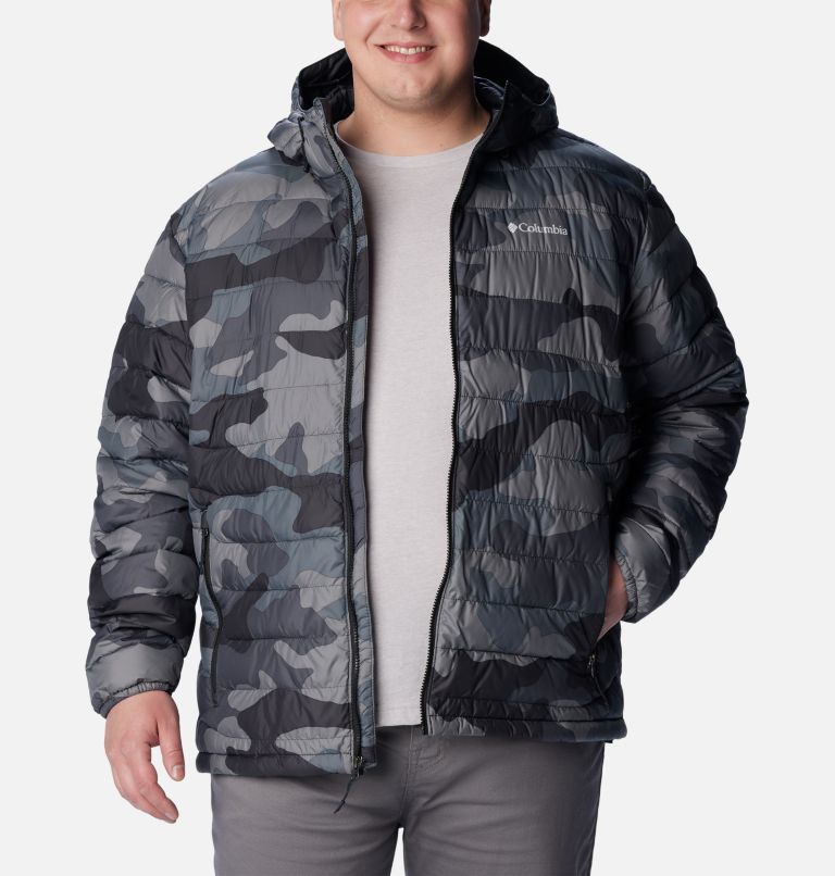 Men’s Powder Lite Hooded Insulated Jacket - Big, Color: Black Mod Camo Print, image 8