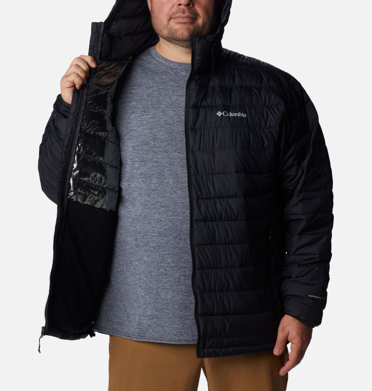 Thumbnail: Men’s Powder Lite Hooded Insulated Jacket - Big, Color: Black, image 5