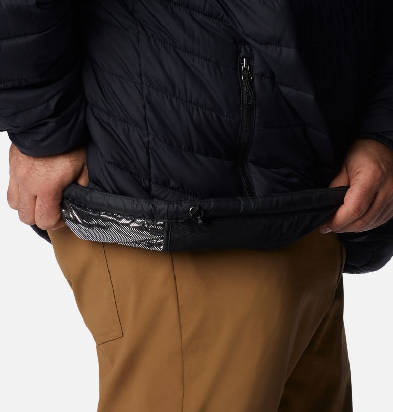 Veste Isolée à Capuche Powder Lite Homme – Grande Taille, Color: Black, image 7