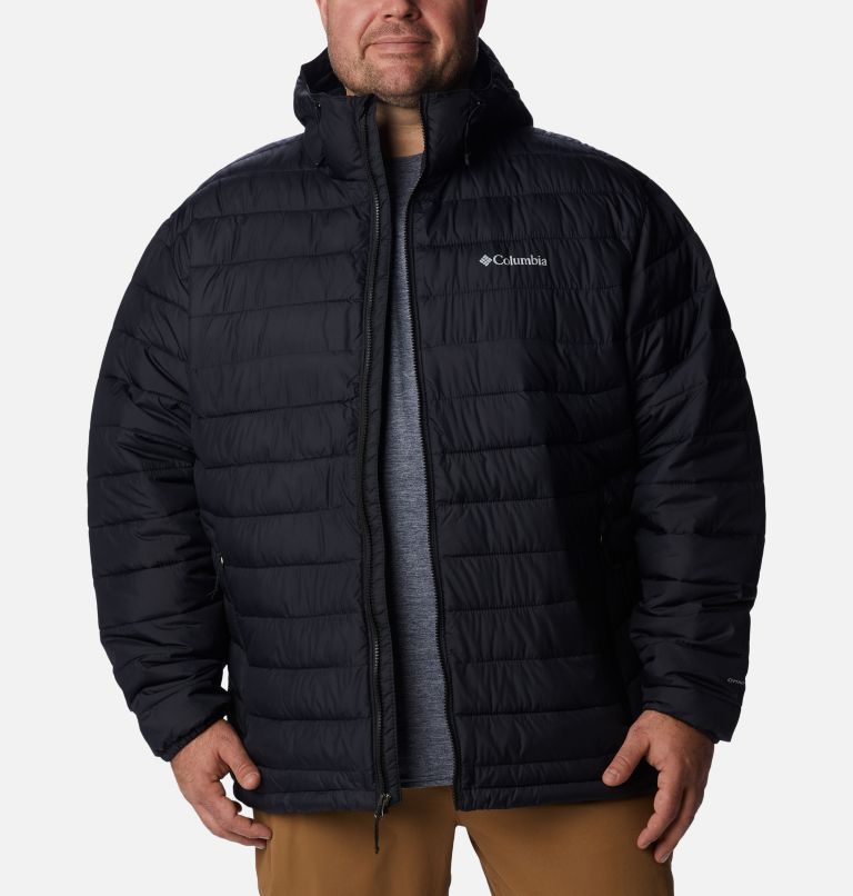 Thumbnail: Men’s Powder Lite Hooded Insulated Jacket - Big, Color: Black, image 8