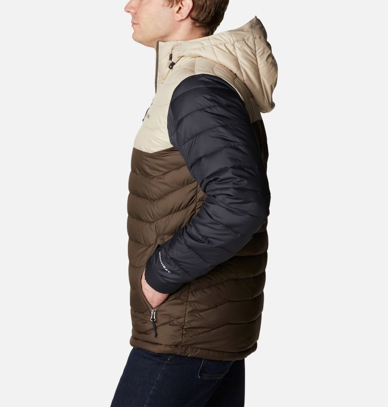 Powder Lite Hooded Jacket | 231 | 5X, Color: Cordovan, Ancient Fossil, Black, image 3