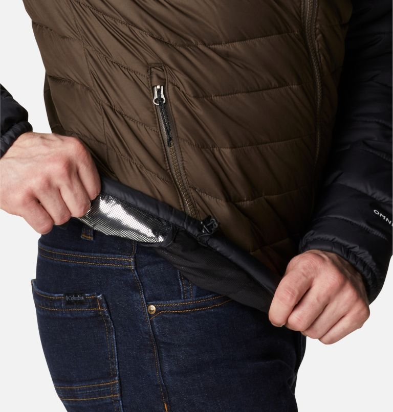 Powder Lite Hooded Jacket | 231 | 5X, Color: Cordovan, Ancient Fossil, Black, image 7