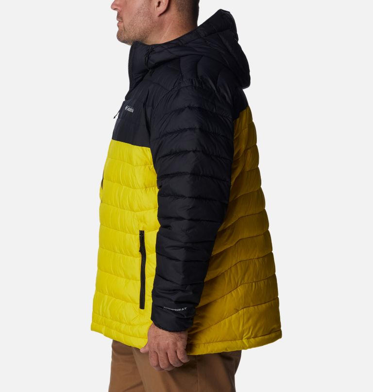 Powder Lite Hooded Jacket | 716 | 1X, Color: Laser Lemon, Black, image 3