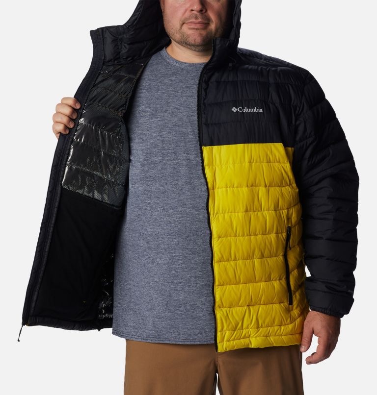 Powder Lite Hooded Jacket | 716 | 1X, Color: Laser Lemon, Black, image 5