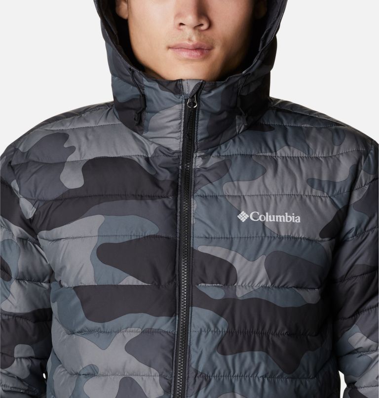 Columbia POWDER LITE HOODED JACKET Marino / Negro - textil Plumas